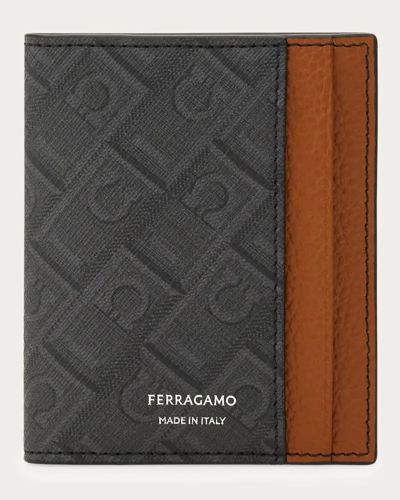 Ferragamo Herren Ferragamo Monogram Kreditkartenetui Braun Braun