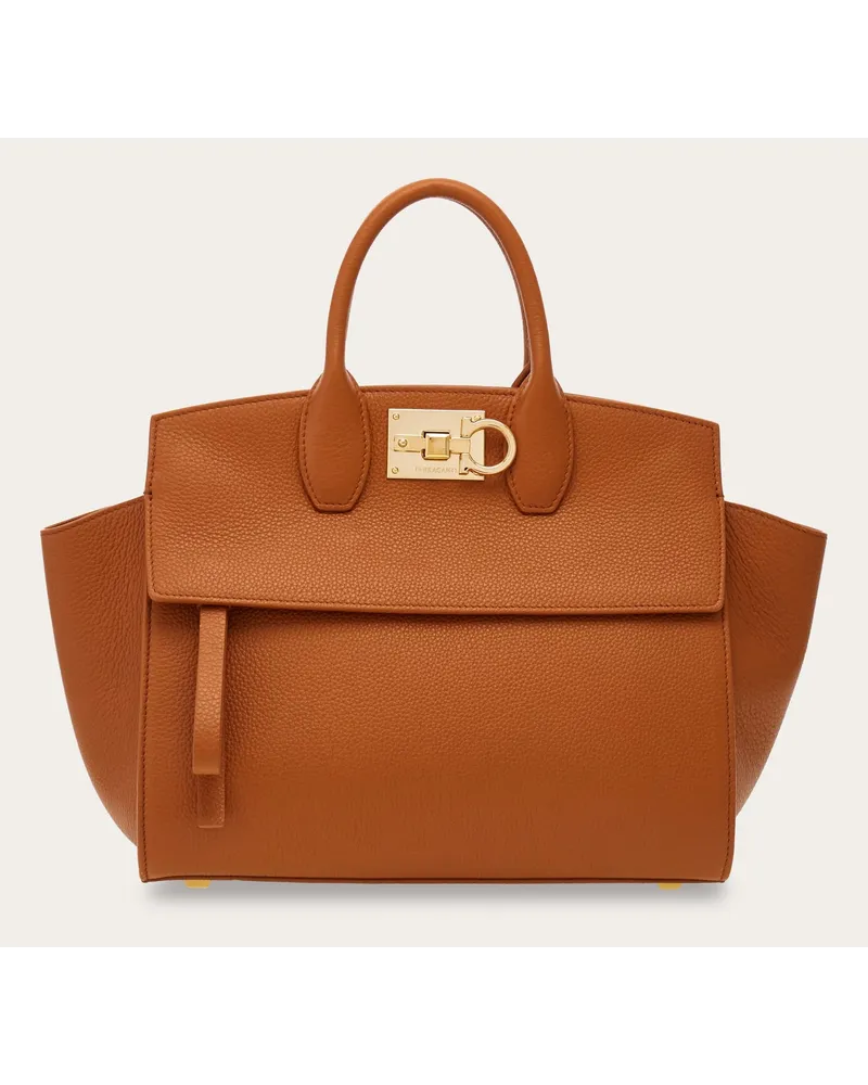 Ferragamo Damen Ferragamo Studio soft bag (M) Braun Braun