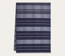 Herren Stola mit Check-Muster Blau
