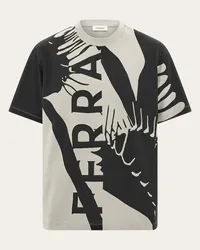 Ferragamo Tshirt mit Venus Print Grau