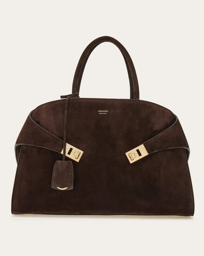 Ferragamo Damen Hug Handtasche (L) Braun Braun