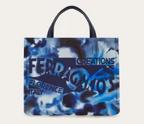 Damen Totebag mit Nelke-Print(M) Braun