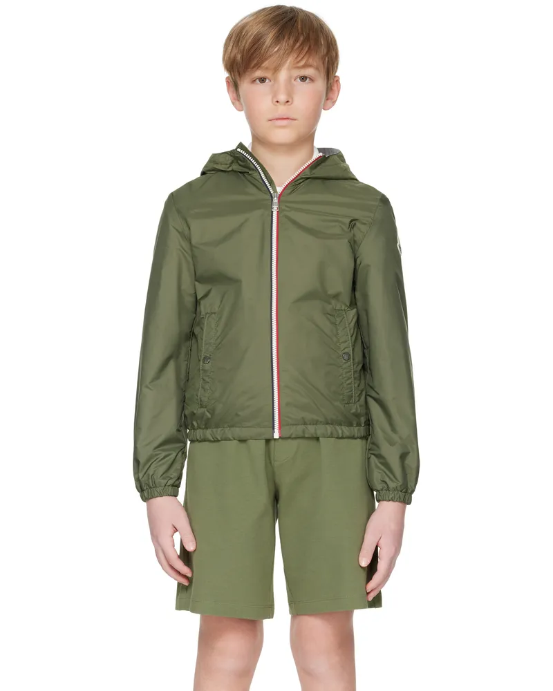 Moncler Big Kids Khaki New Urville Hooded Rain Jacket 891