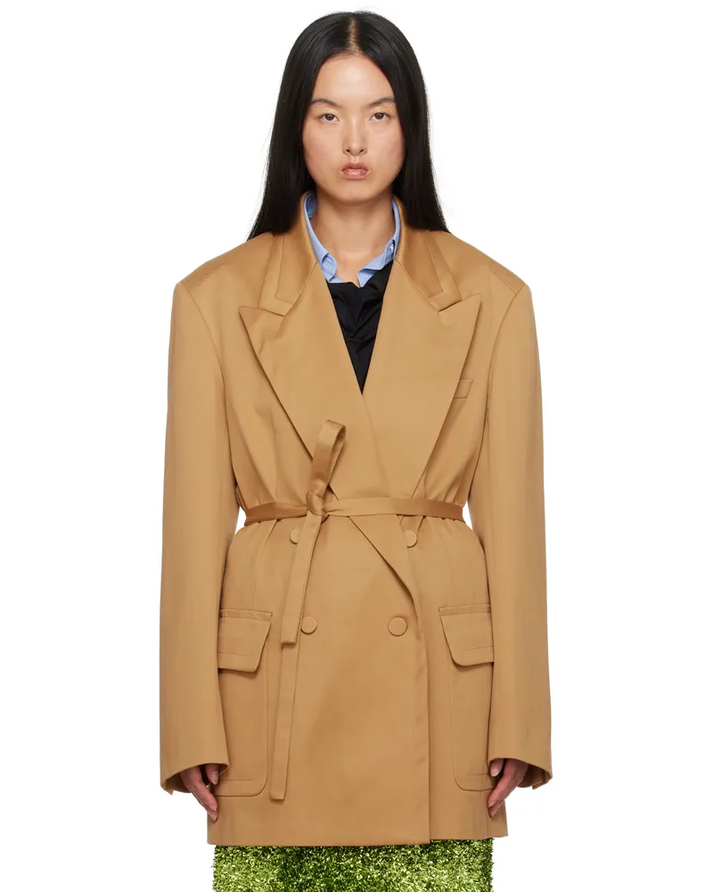 Dries van Noten Tan Oversized Blazer 101