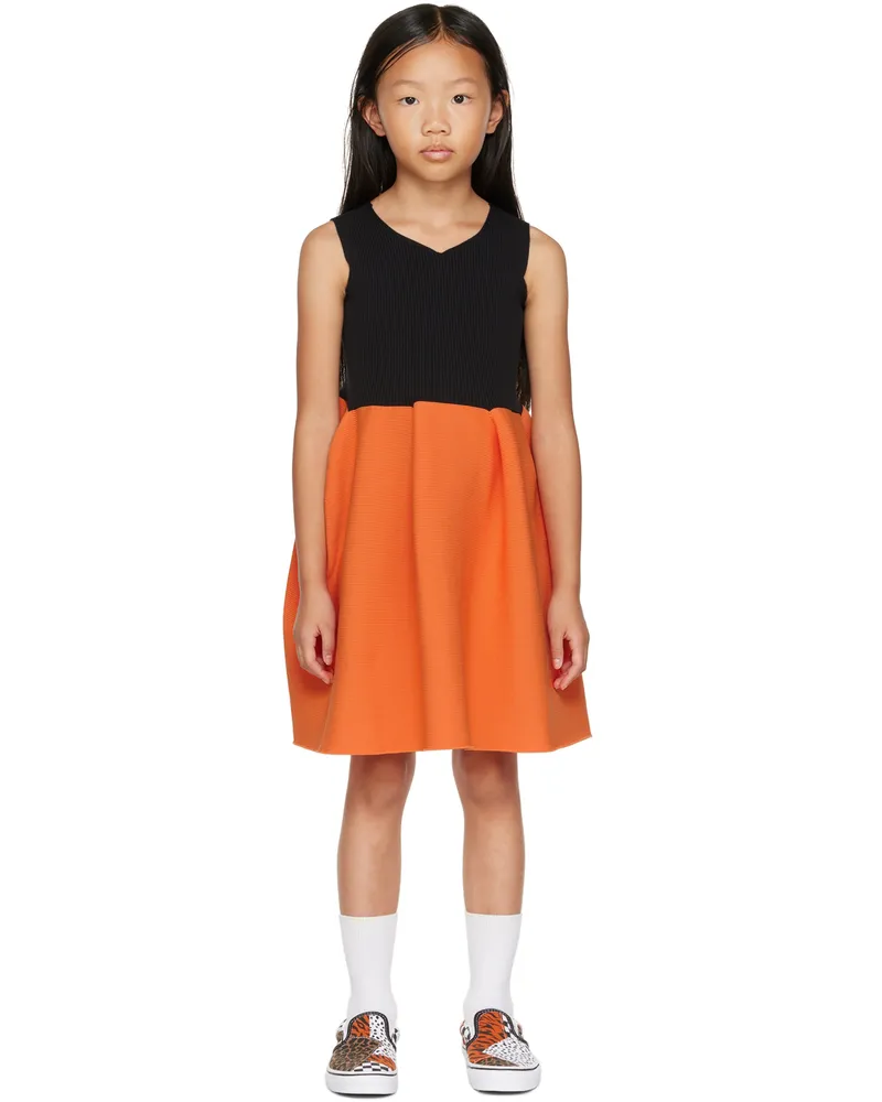 CFCL Kids Black & Orange Pottery Dress Black-orange