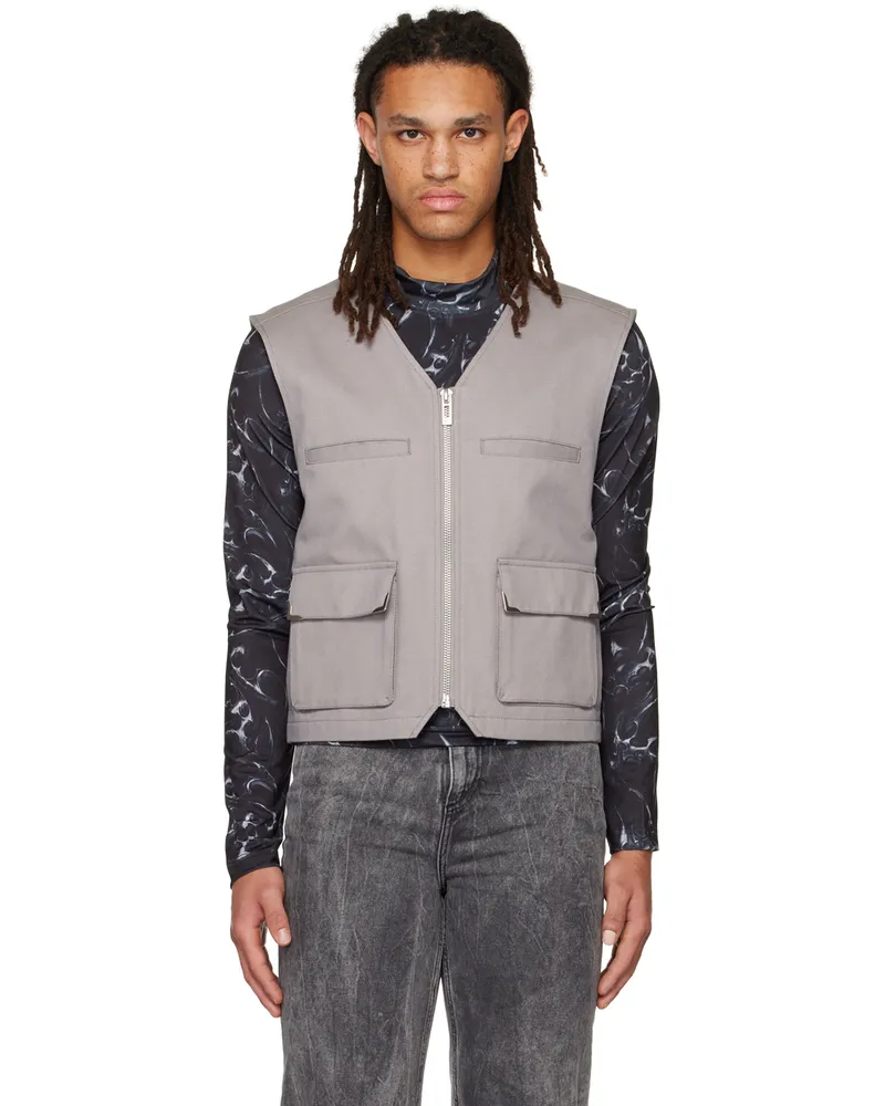 Han Kjøbenhavn Gray Zip Vest Grey