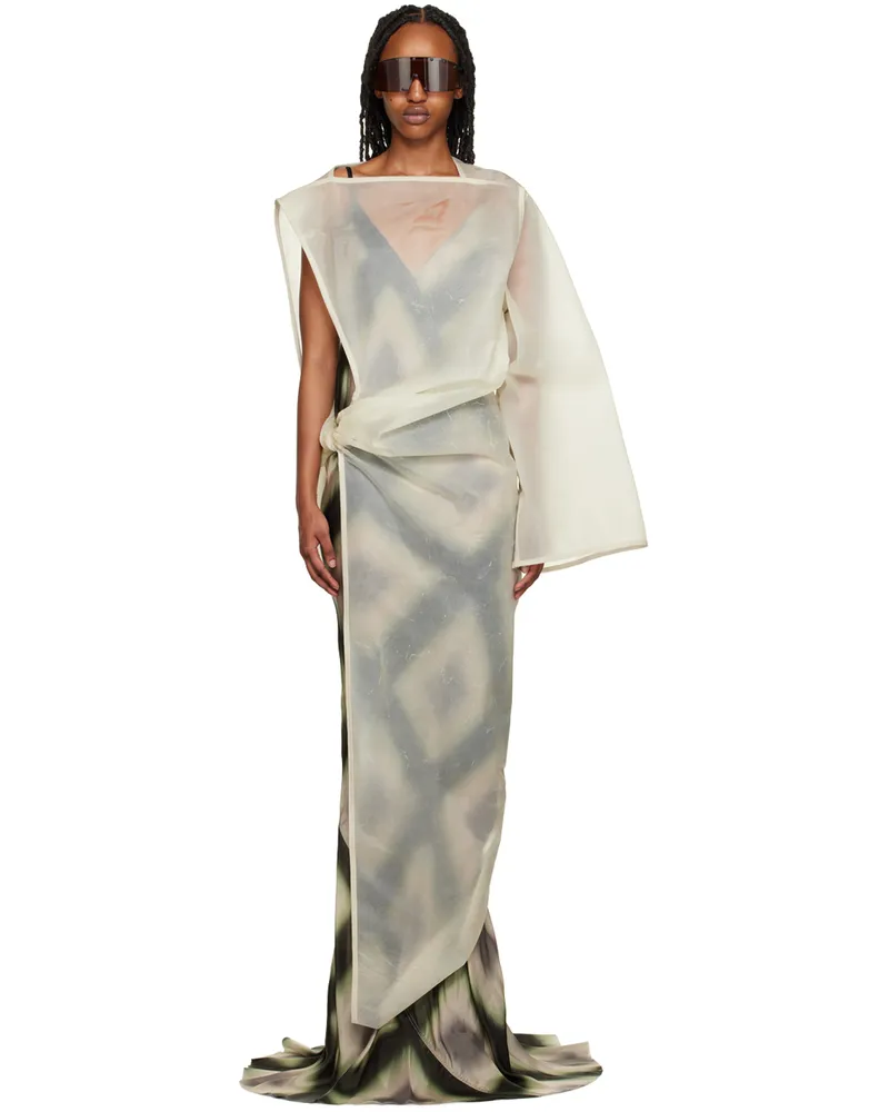 Rick Owens Beige Edfu Leather Maxi Dress 21
