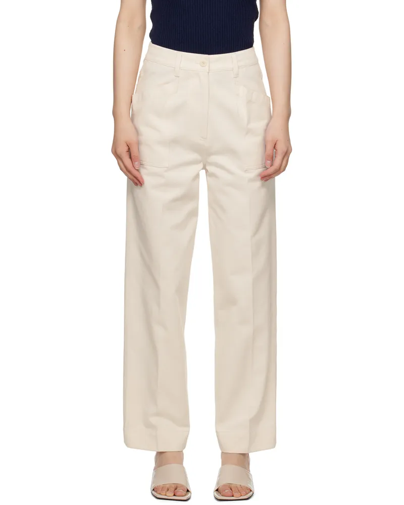 Nothing Written White Bas Trousers Cream