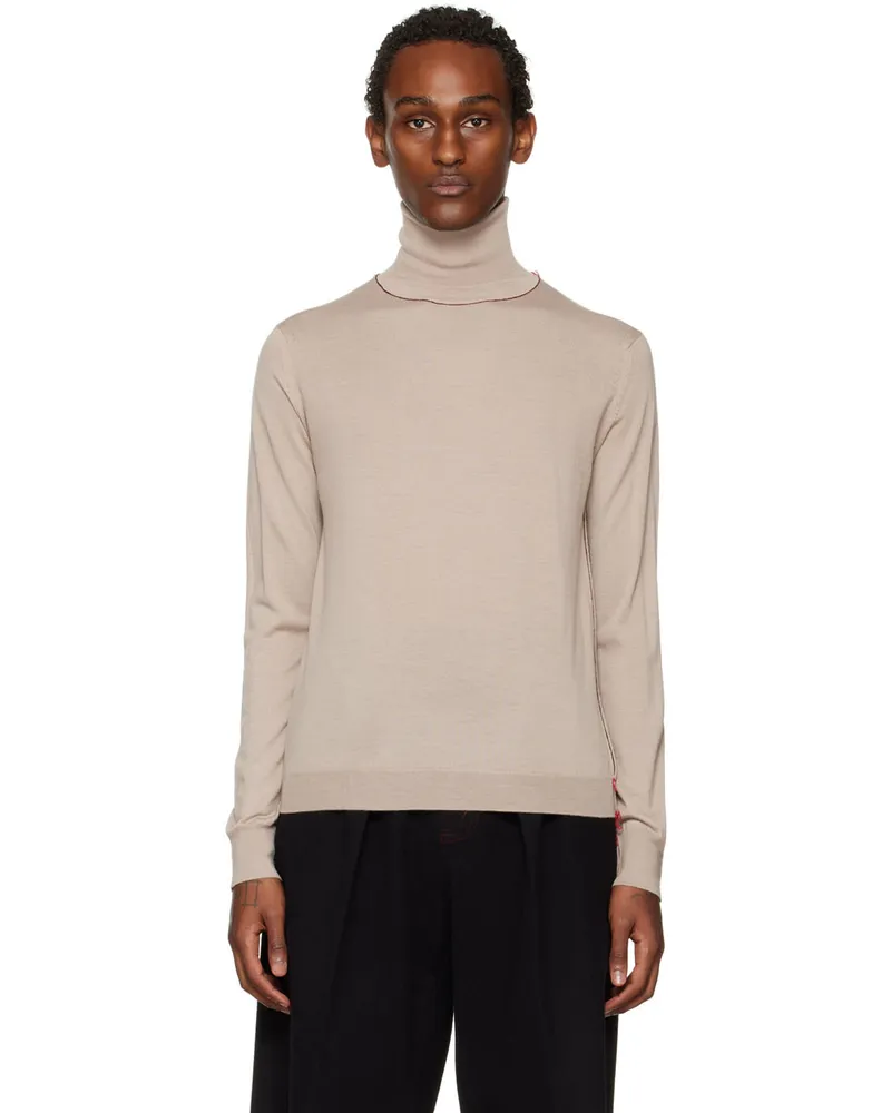 Maison Margiela Beige Work-In-Progress Turtleneck 124f