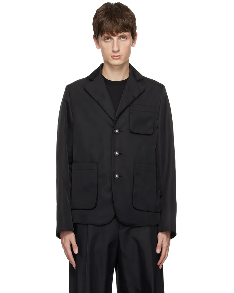 Adererror Black Bellows Pocket Blazer Noir