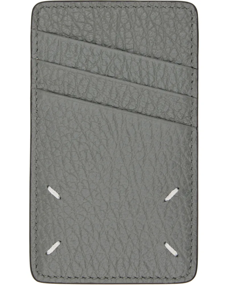 Maison Margiela Gray Vertical Card Holder T8127