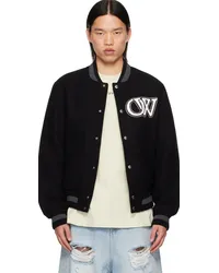 OFF-WHITE Black Insulated Bomber Jacket Black