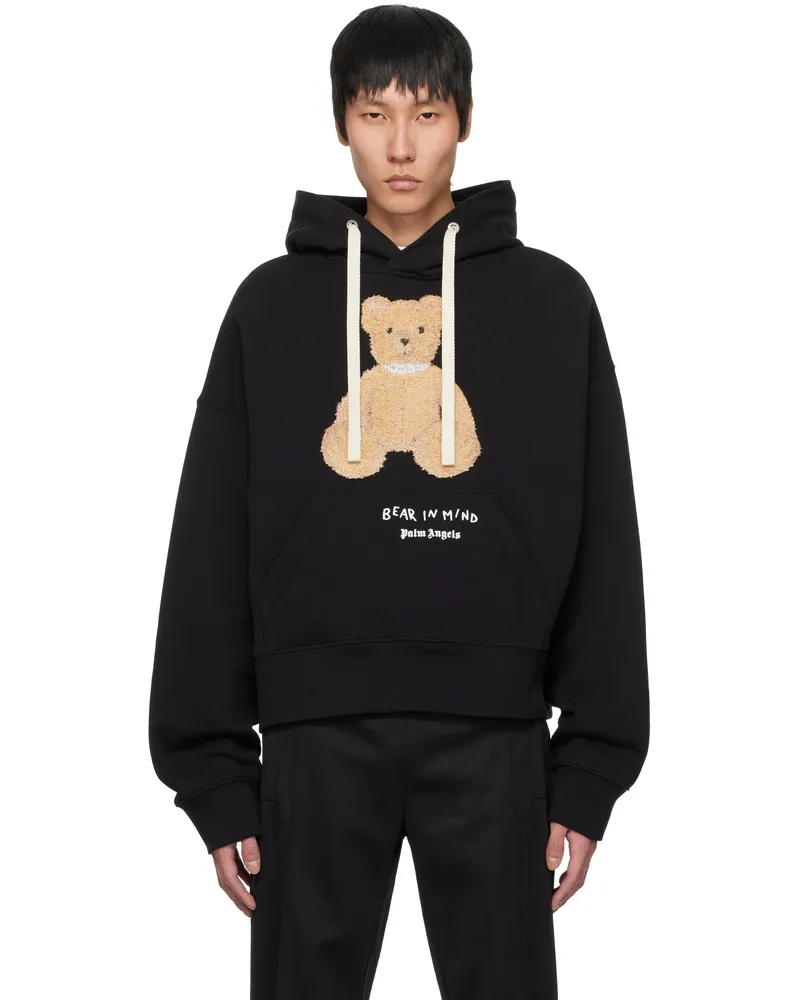 Palm Angels Black 'Bear In Mind' Hoodie Black