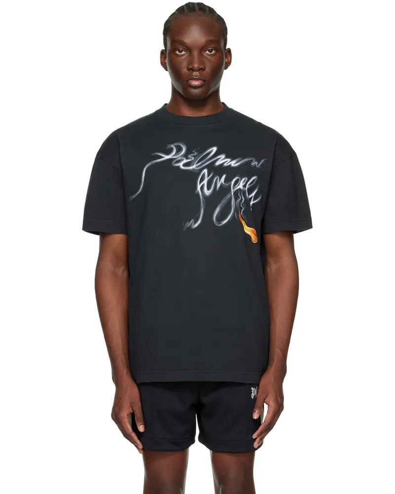 Palm Angels Black Foggy T-Shirt Black