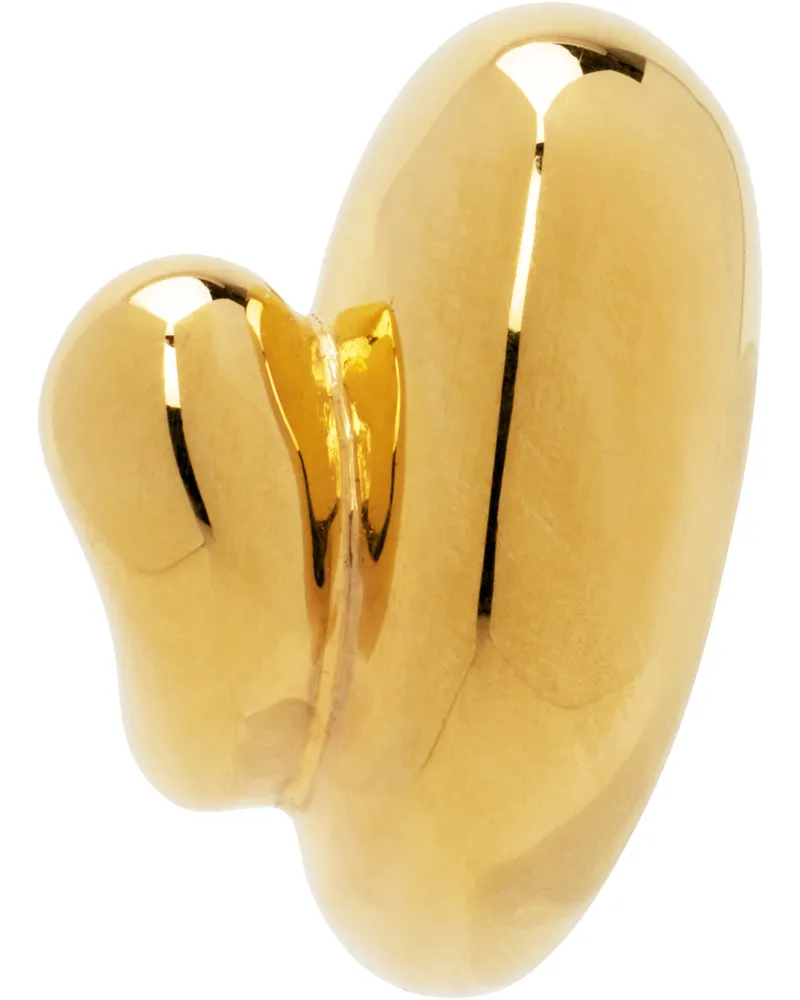 Maria Black Gold Sagene Trail Stud Single Earring Goldplated