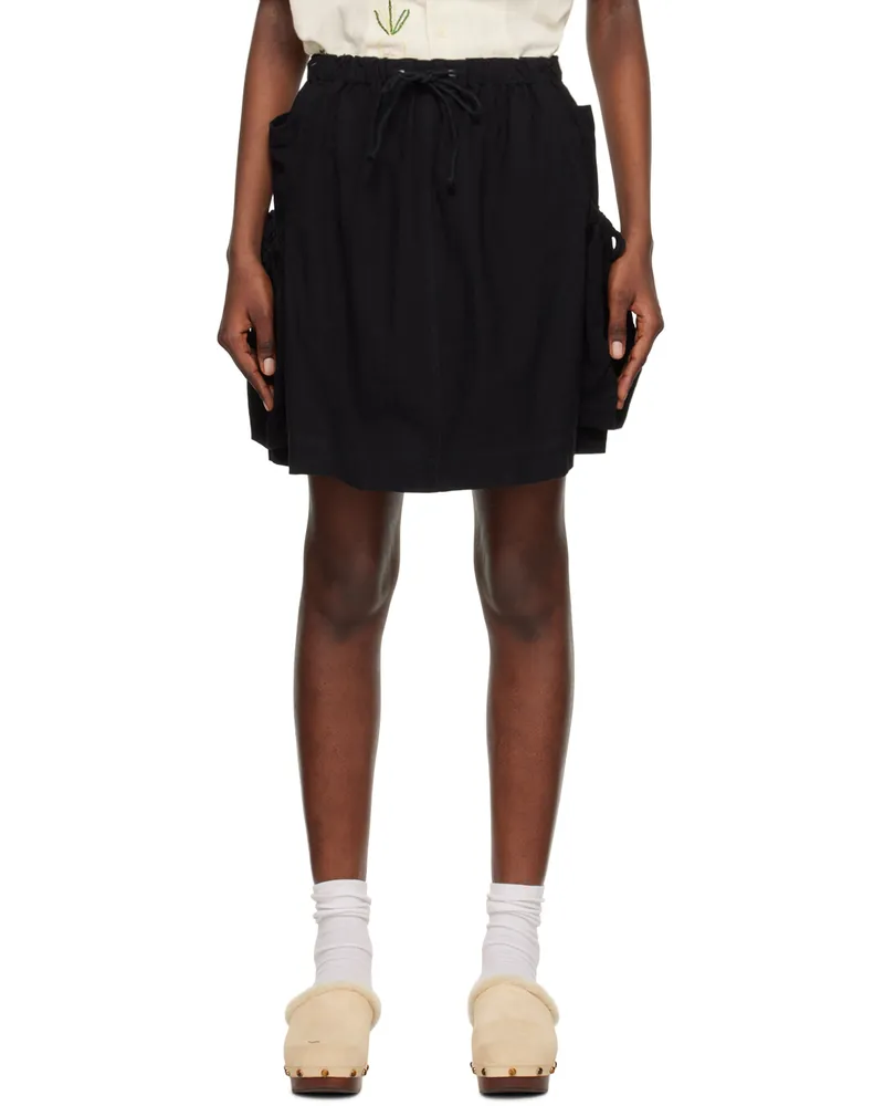 STORY mfg. SSENSE Exclusive Black Salt Miniskirt Black