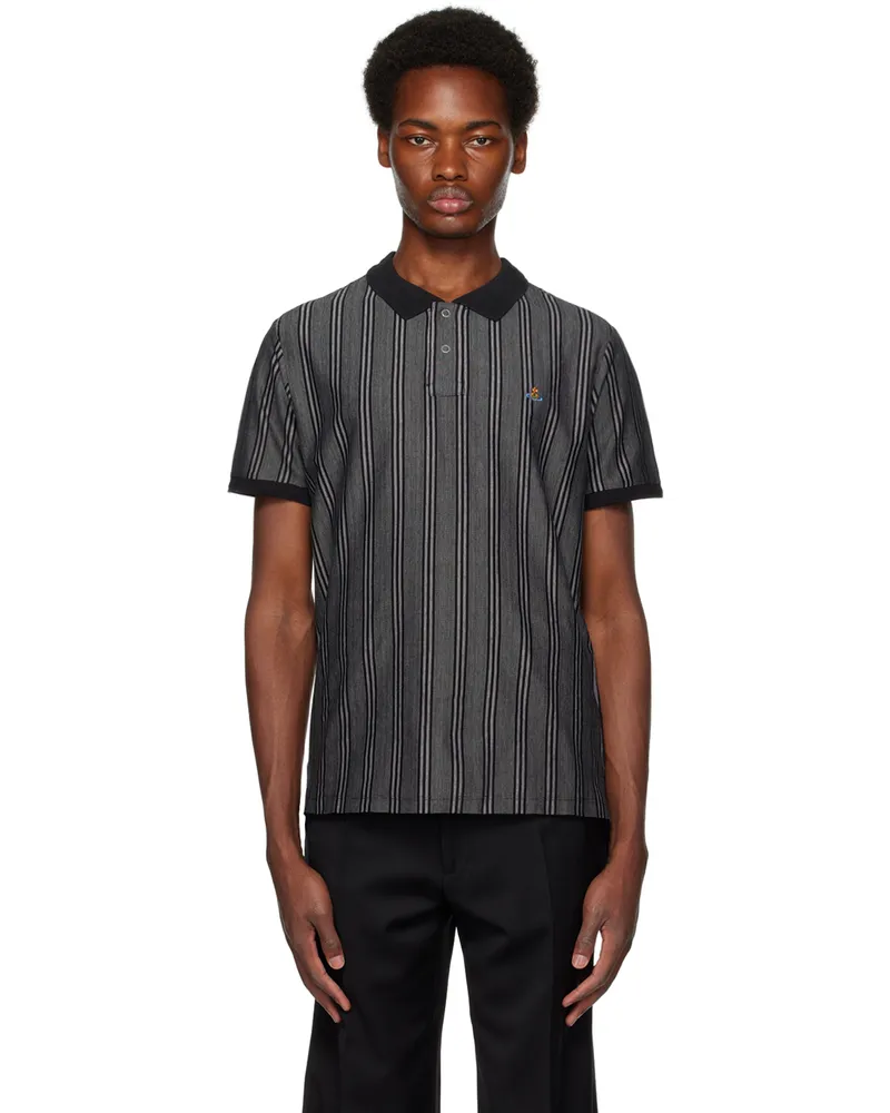 Vivienne Westwood Black & White Classic Polo 233-j005l-o201po
