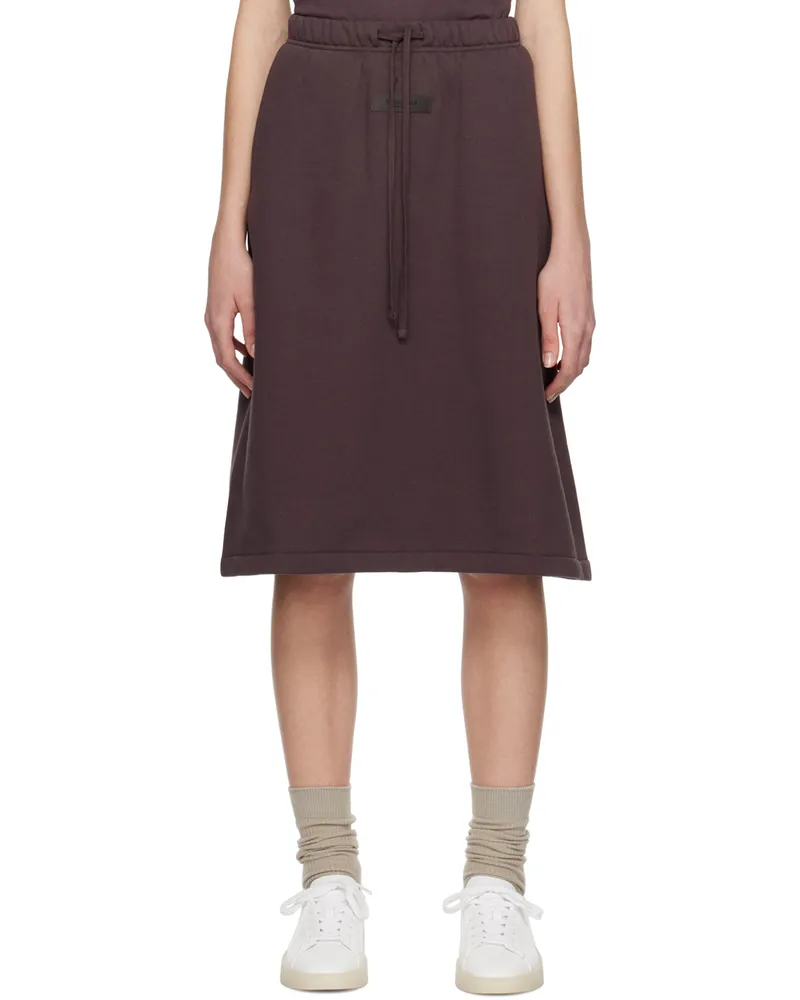 Fear of God Purple Drawstring Midi Skirt Plum