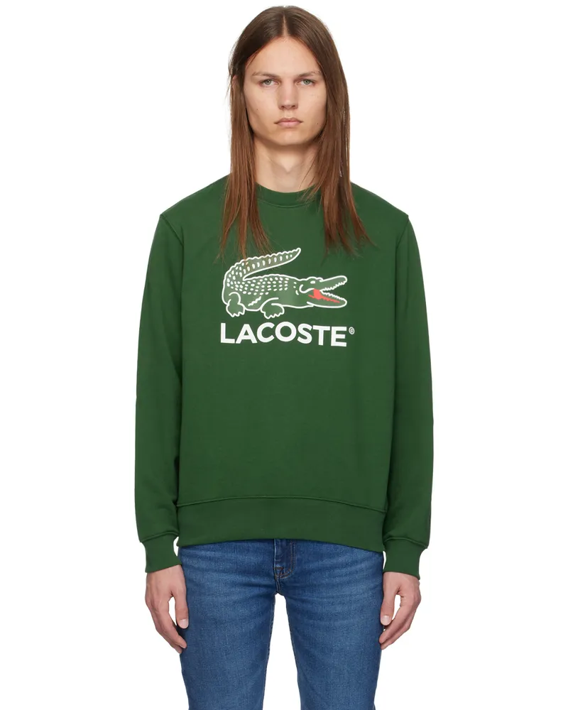 Lacoste Green Crocodile Print Sweatshirt 132