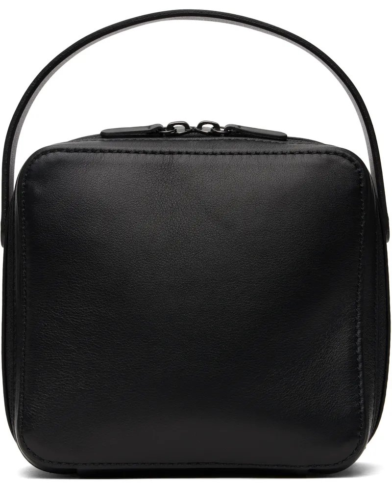 AURALEE Black Leather Small Travel Case Black