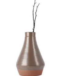 Perla Valtierra Brown Tikal Mediano Vase Oro