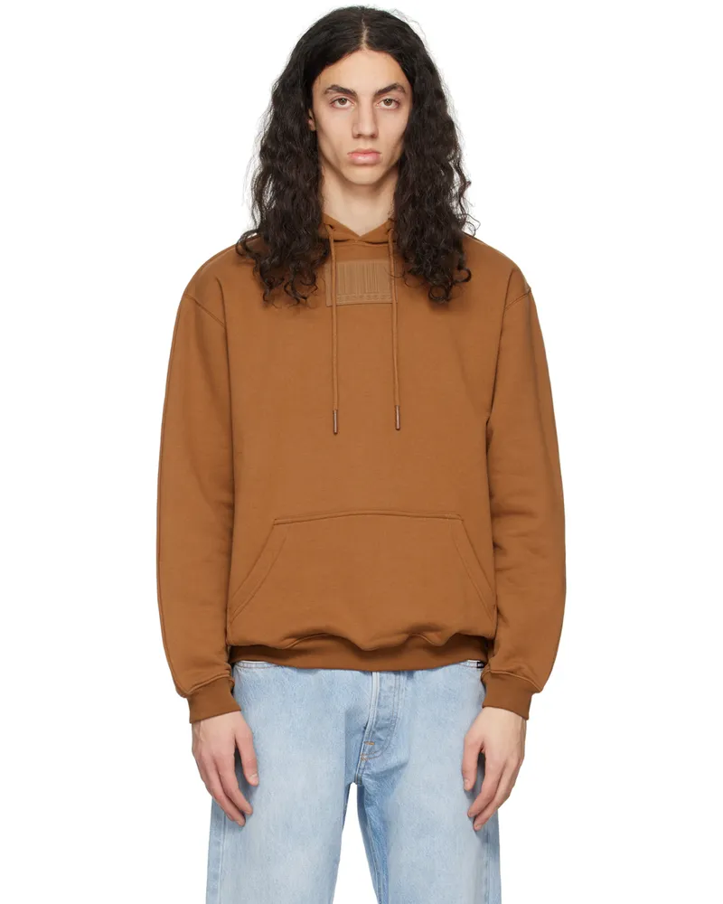 VTMNTS Brown Big Rubber Patch Hoodie Brown