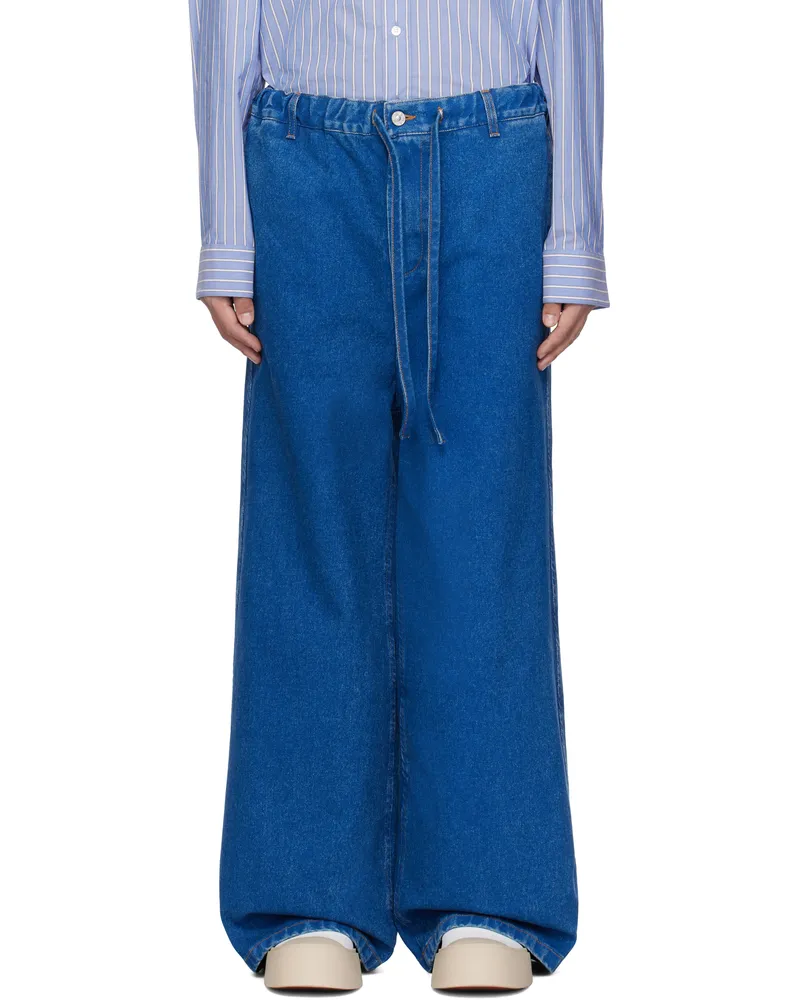 Marni Navy Drawstring Jeans Bdb60