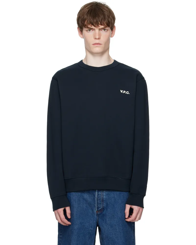 A.P.C. Navy Boxy Petit 'VPC' Sweatshirt Tiq