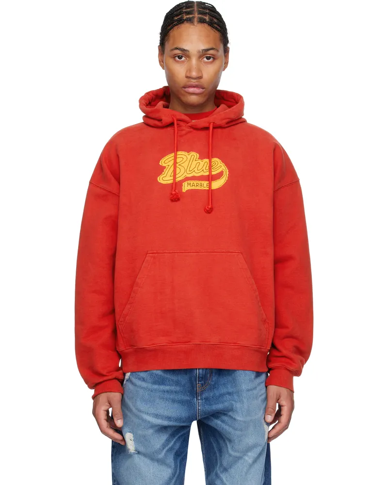 BLUEMARBLE Red Varsity Hoodie Red
