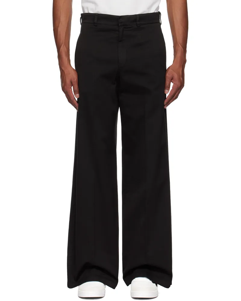 Palm Angels Black Monogram Classic Trousers Black