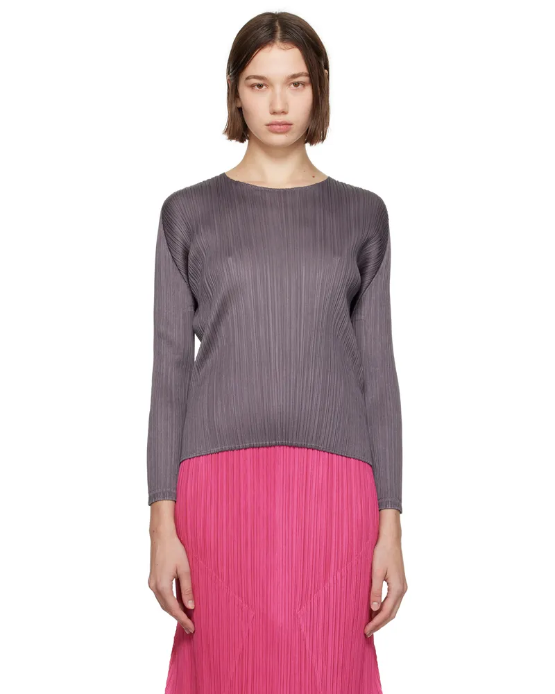 Issey Miyake Gray Monthly Colors September Top 19