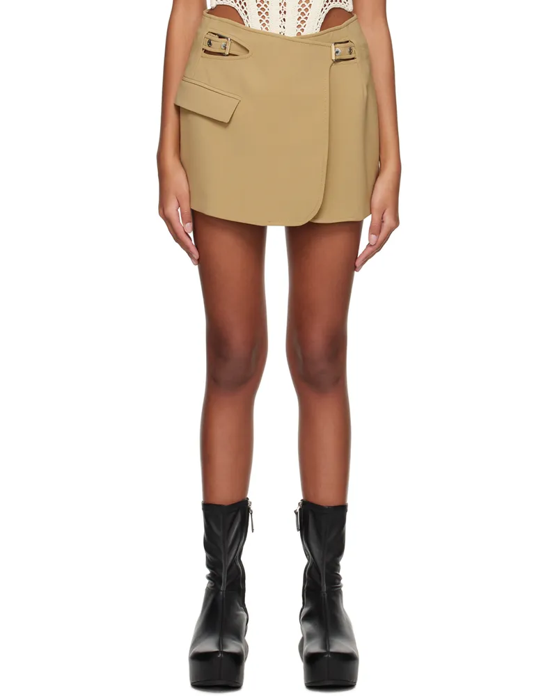 Dion Lee Khaki Interlock Blazer Miniskirt Khaki