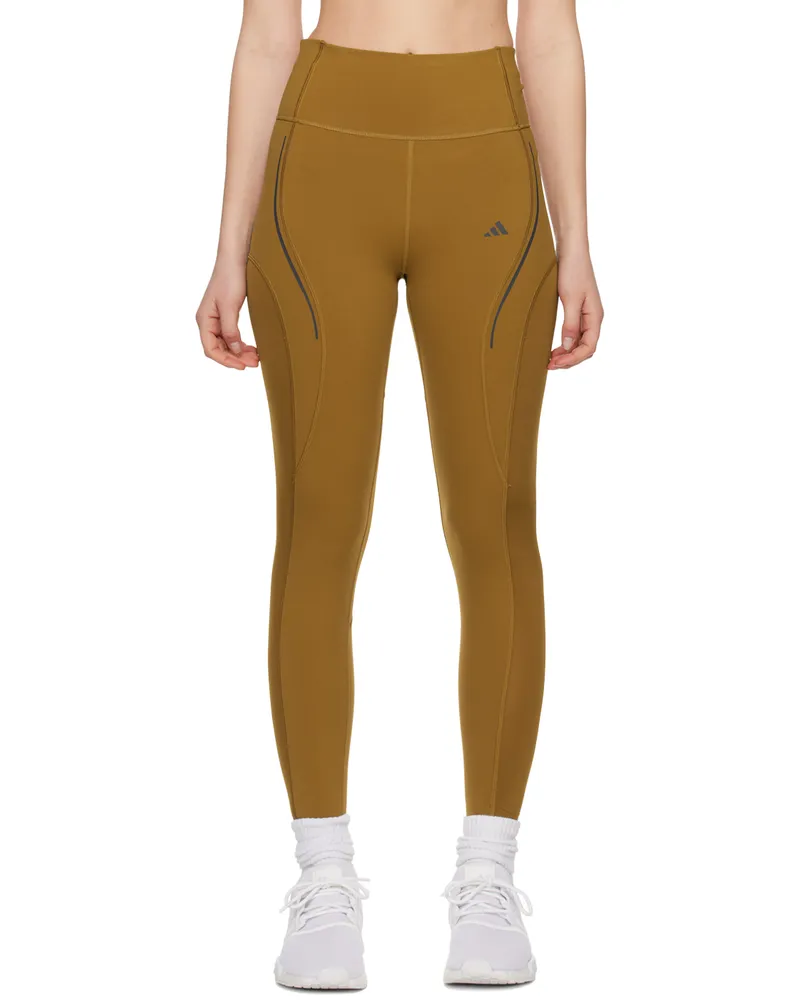 adidas Brown Printed Leggings Bronze