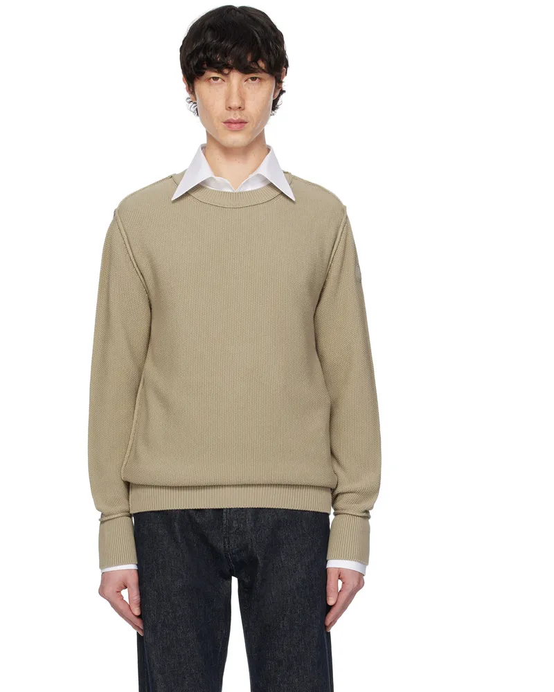 Moncler Beige Textured Cotton Sweater 207