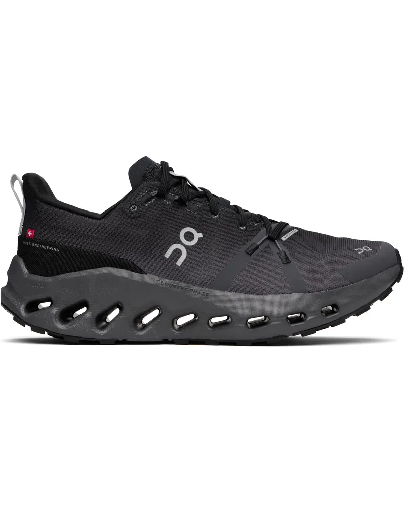 ON Black Cloudsurfer Trail Waterproof Sneakers Black