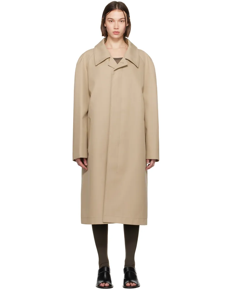 Christophe Lemaire Tan Car Coat Bg203