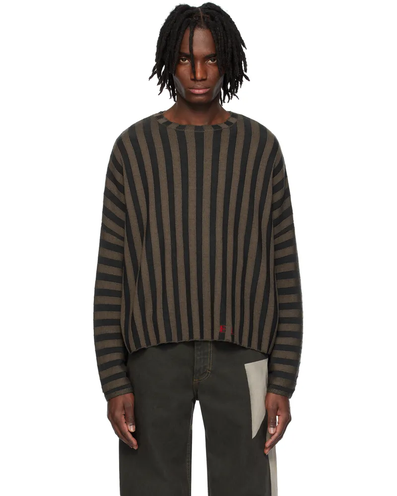Eckhaus Latta Brown & Gray Keyboard Sweater Bog