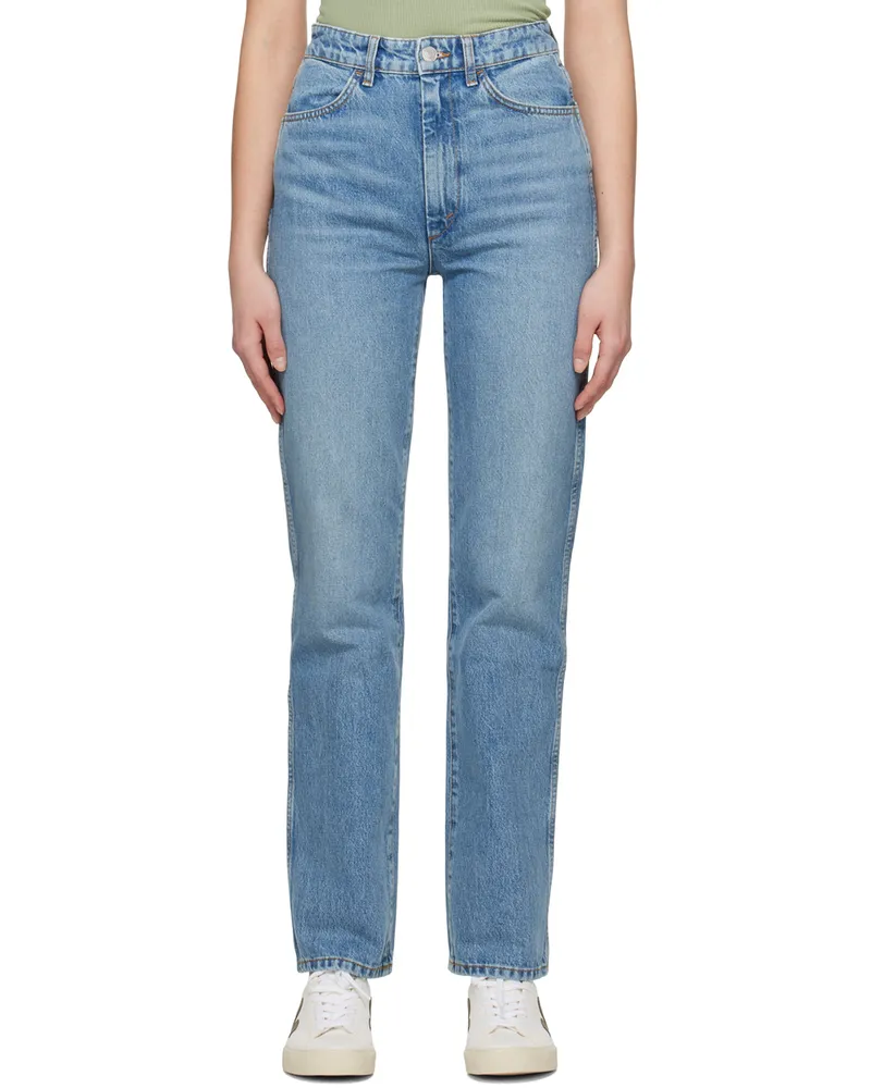 RE/DONE Blue 70s Cigarette Jeans Blue
