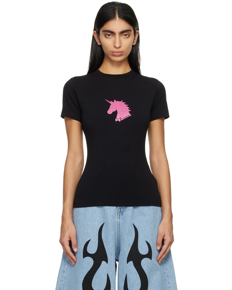 VETEMENTS Black Unicorn T-Shirt Black