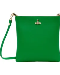 Vivienne Westwood Green Squire Square Crossbody 3D Bag Bright