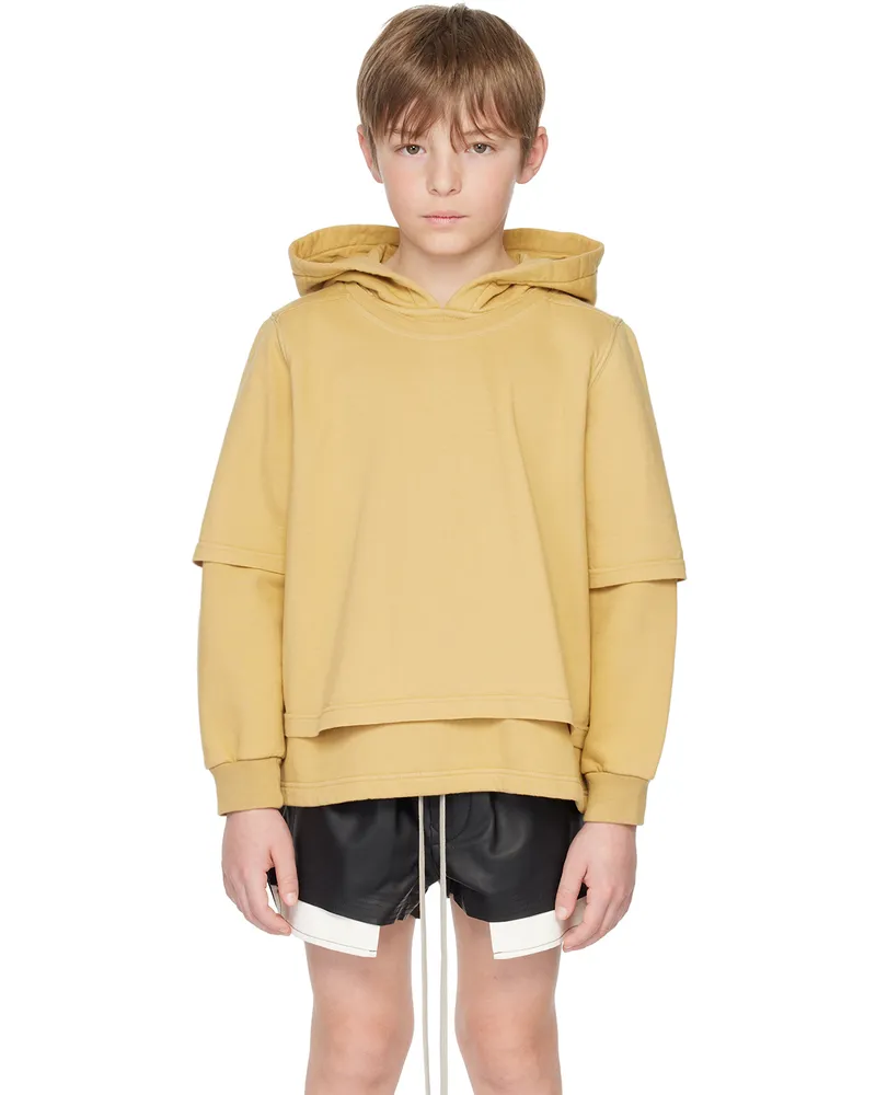 Rick Owens Kids Yellow Hustler Hoodie 42