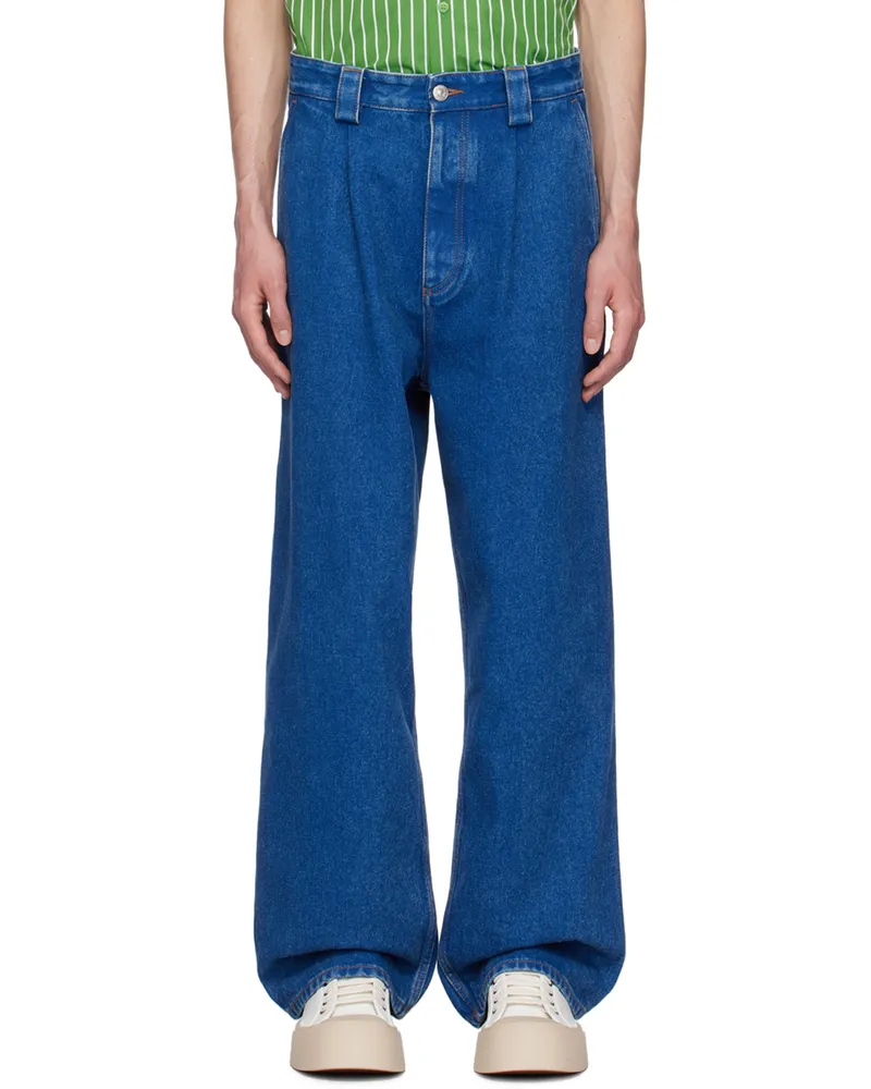 Marni Blue Coated Jeans Bdb60