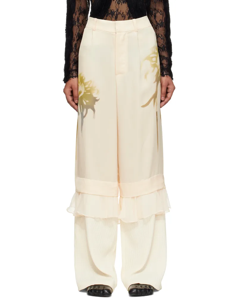 Collina Strada Beige Geranium Trousers Butter