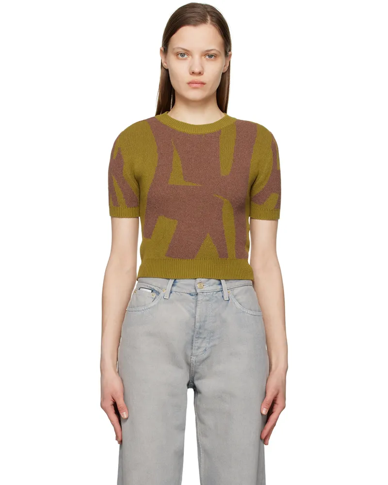 Andersson Bell Khaki Jacquard Sweater Khaki