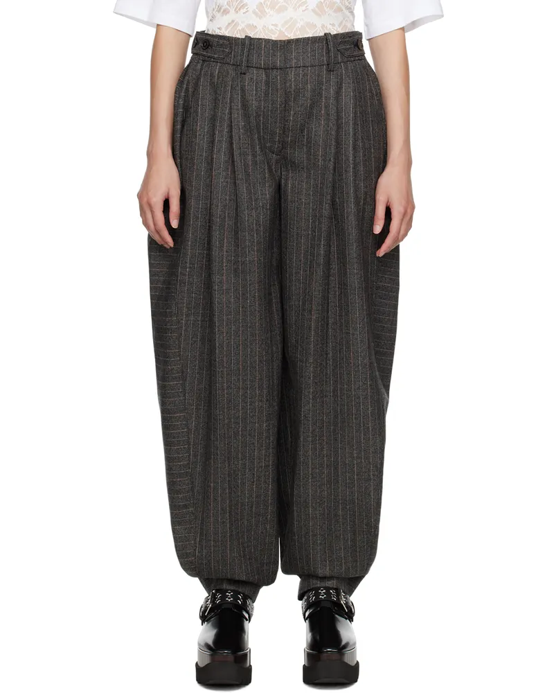Stella McCartney Gray Pinstripe Trousers 1201