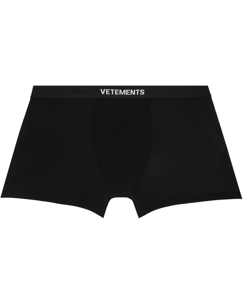 VETEMENTS Black Logo Boxer Briefs Black