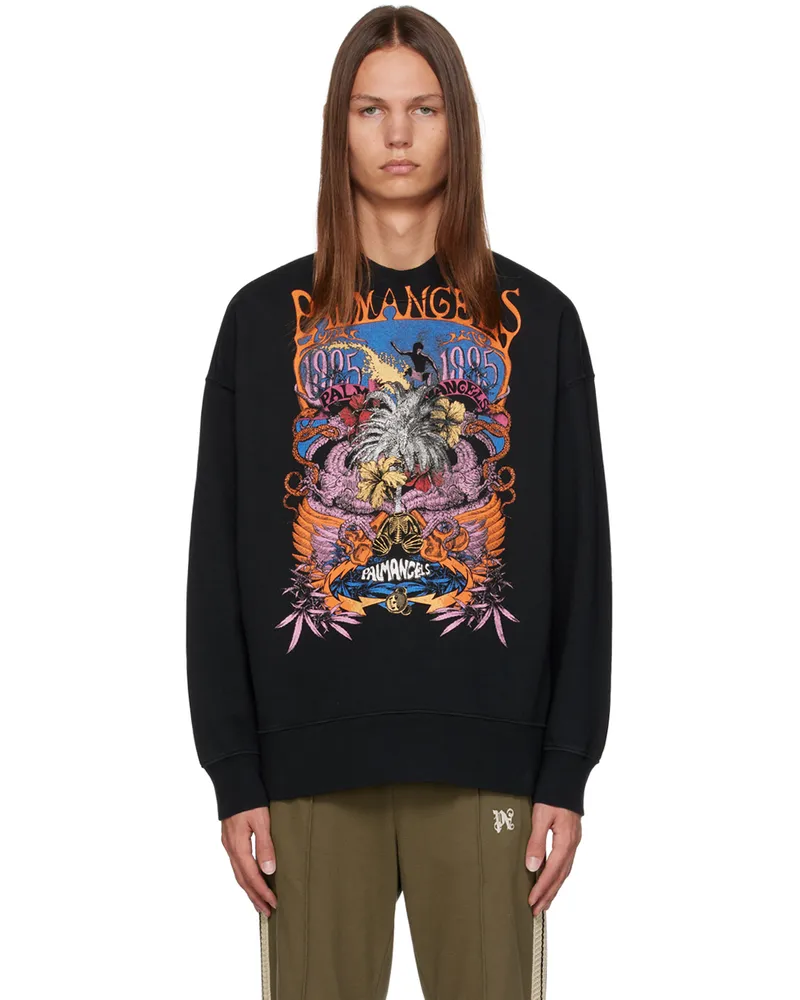 Palm Angels Black Palm Concert Sweatshirt Multicolor