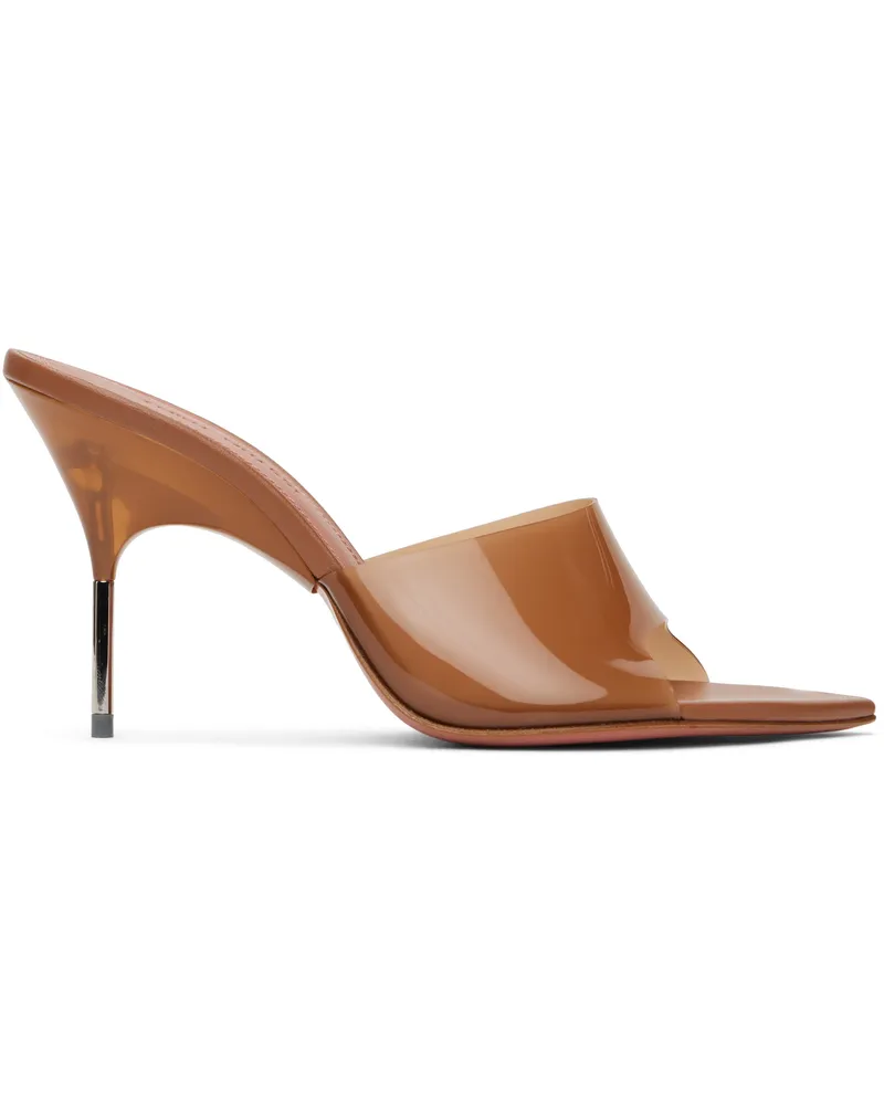 Amina Muaddi Beige Bianca Glass Slipper 95 Mules Pvc