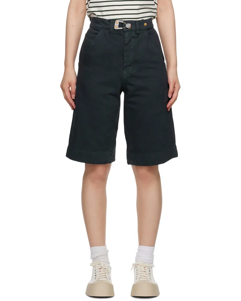 Objects IV Life Gray Five-Pocket Denim Shorts Anthracite