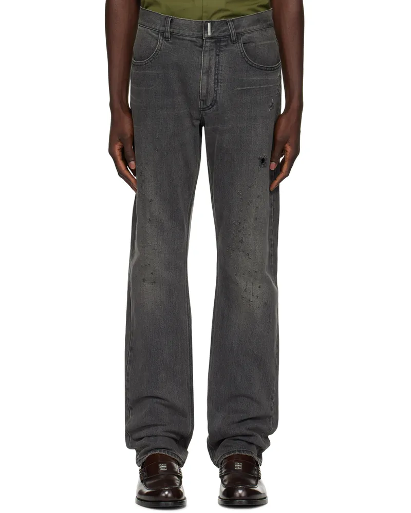 Givenchy Black Straight-Fit Jeans 001-black